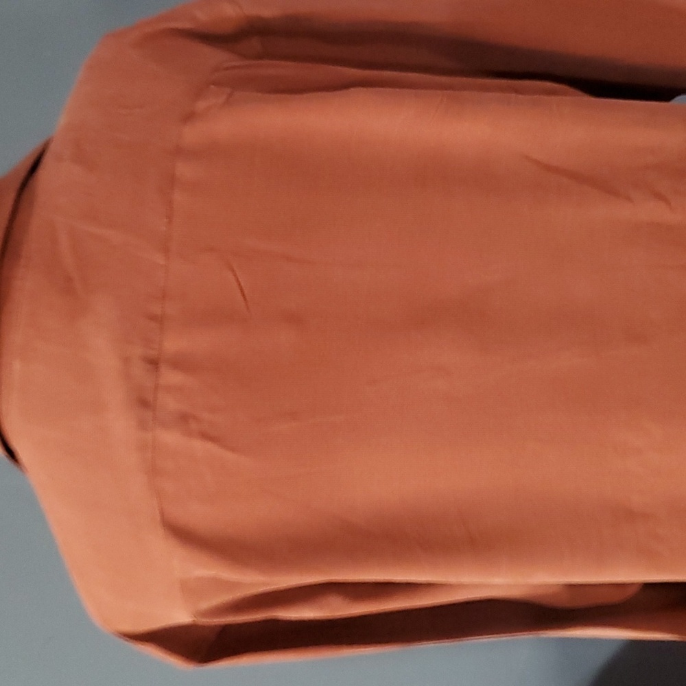 Silks vtg  brown silk button down Career Office Board Room  shirt size M - Picture 8 of 14